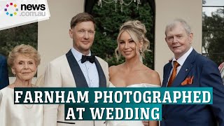John Farnham photographed at son’s wedding post-cancer surgery