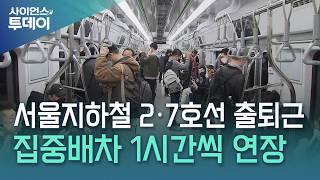 서울지하철 2·7호선 출퇴근 집중배차 1시간씩 연장 / YTN 사이언스