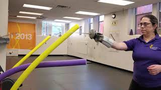 Parry 8, drilling at home with Pool noodles