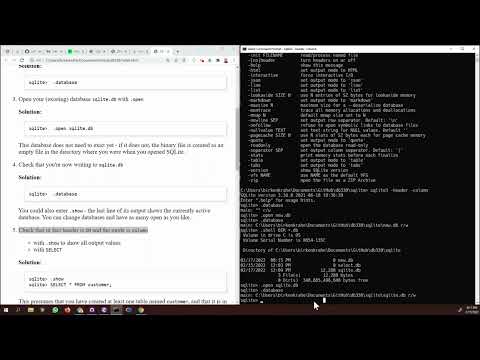 Be the Shell - in-class assignment (dumping a database, redirecting output)