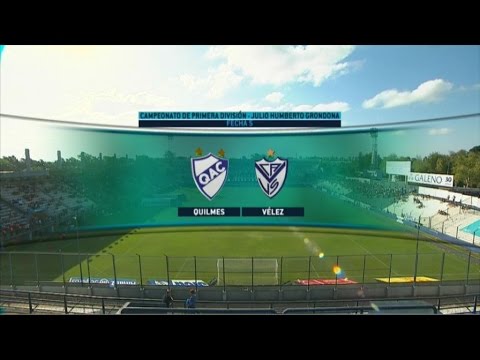 Fútbol en vivo. Quilmes.- Velez. Fecha 5. Torneo de Primera División 2015. FPT.
