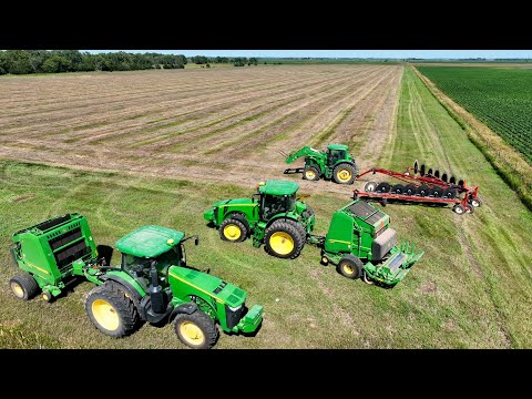 3 Tractors in 30 Acres Baling Hay