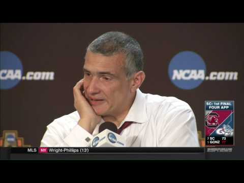 Gonzaga advances to Final Four Title and Frank Martin gets emotional