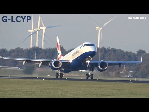 British Airways CityFlyer - Embraer 190 - Perfect landing at AMS (G-LCYP)