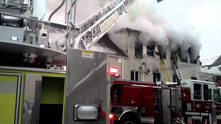 preview picture of video 'Working structure fire Washingtonville,NY 20 sec clip after fire spread to rear part3/3'
