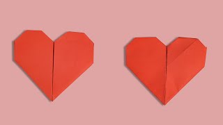 How To Make A Heart Out Of Paper | Easiest Origami Heart Ever | How To Fold