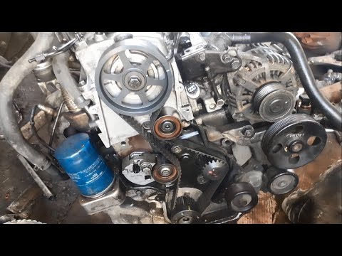 Timing marks of the Hyundai Tucson D4EA diesel engine