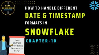 Date & Timestamp Handling In Snowflake | Snowflake Data Loading Consideration | Ch-10