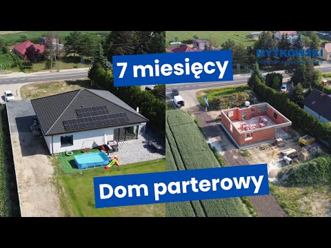 Dom parterowy 125 mkw wybudowany w 7 miesięcy MYTKOWSKI DOMY ENERGOOSZCZĘDNE