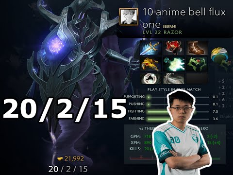 Dota 2: EternalEnvy (Razor) Carry Almost rampage ending but got denied