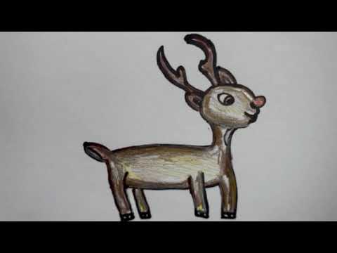 How To Draw Rudolph The Red Nosed Reindeer/Art For Kids/Facts About Reindeer/Rudolph Finger Puppet