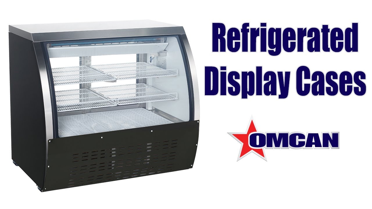 Video thumbnail for 47″ Two (2) Shelf Floor Refrigerated Display Case, 18 cu.ft. (508 L), Stainless Steel