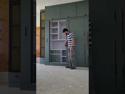 Modern Sliding Wardrobe Design Idea, amazing woodwork #shorts #woodworking #furniture #design