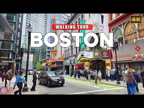 Boston, MA - Sunday Walk in Boston 4K Walking Tour