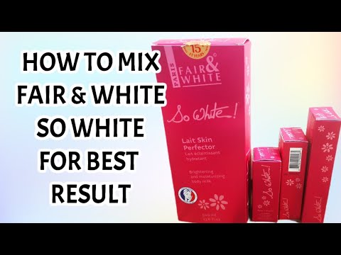 FAIR AND WHITE SO WHITE. HOW TO MIX IT TO GET 2 SHADE LIGHTER!