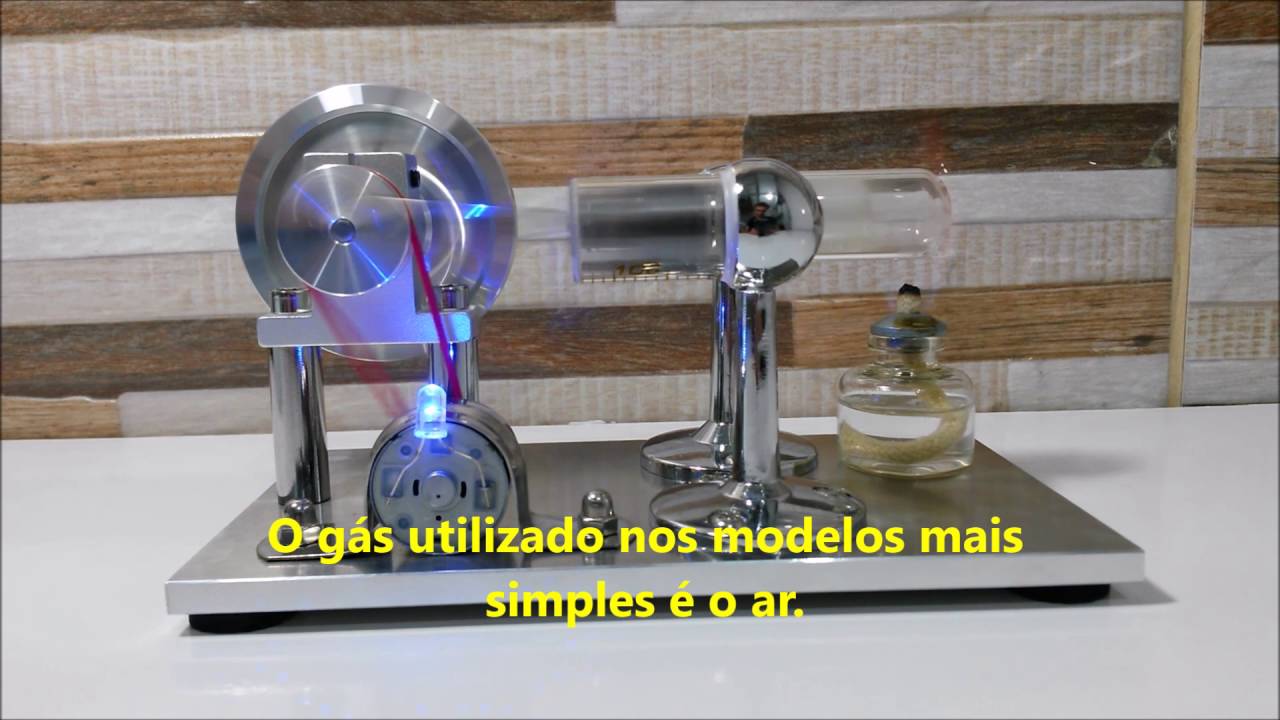 Stirling engine - Máquina Térmica de ciclo fechado - Motor - produção de energia - termodinâmica.