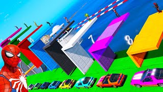 Desafio na Rampa com Carros Ruinner! Epic Parkour Race Challenge on Super Cars GTA V
