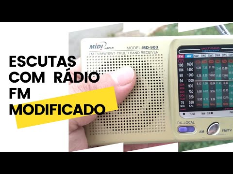 Escutas com o rádio modificado para Banda Aérea
