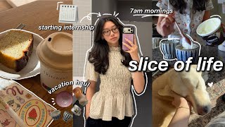 slice of life 🍓 7am days in my life, shopping haul, bruno mars, starting internship & being social