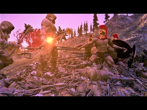 300 Spartans vs 20000 Wild Man Epic Battle Simulator