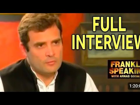 Frankly Speaking With Rahul Gandhi - Full Interview - Arnab Goswami Exclusive Interview