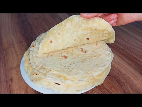 EASY LAVASH BREAD WITH ONLY 3 INGREDIENTS 💯 Yeastless Lavash Recipe Like Silk 👌🏻