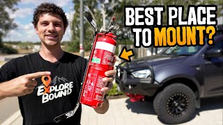 The BEST Fire Extinguisher Mount For Your 4WD! 🔥 2022 Dmax Kap Industries Fire Extinguisher Bracket