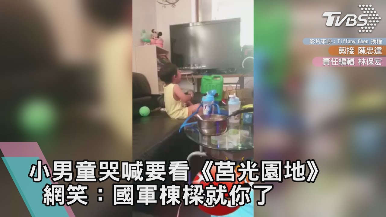 小男童哭喊要看《莒光園地》 網笑:國軍棟樑就你了
