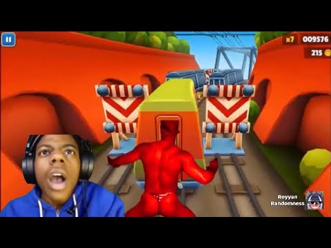 iShowSpeed playing subway surfers using Ricardo Milos character