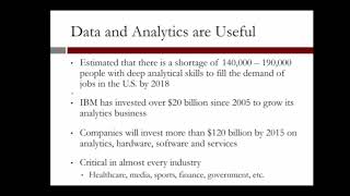 1.2.1 The Analytics Edge - Video 1: Introduction to The Analytics Edge