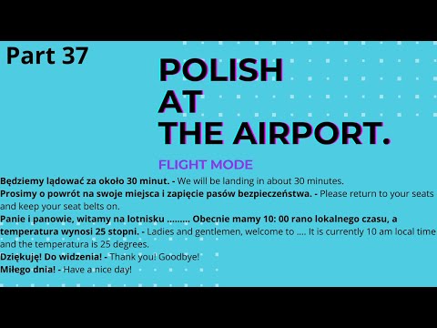 Polish at the airport tickets, and baggage ✈️ phrases and vocabulary. At the airport Polish. Part 37
