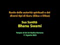 Ruolo Delle Autorità Spirituali E Dei Diversi Tipi Di Guru S S Bhanu Swami 11 08 2025