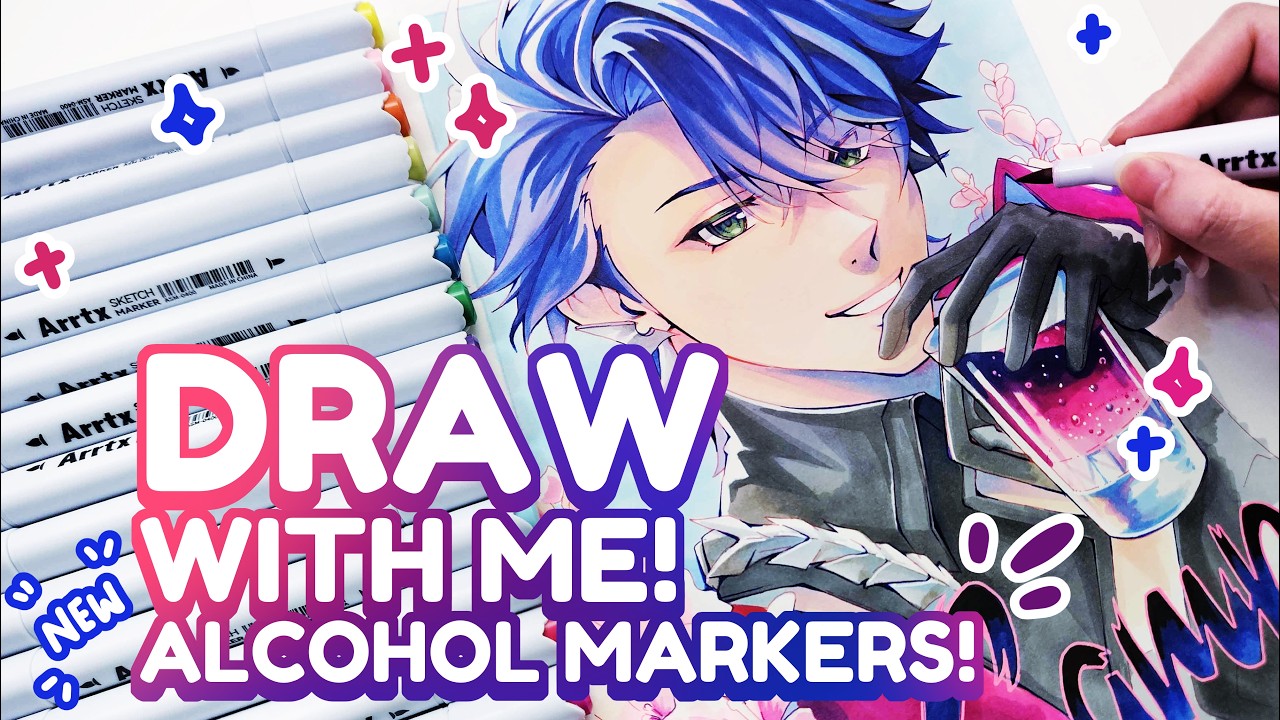Trying NEW Alcohol Markers! | Arrtx | Draw With Me!💫