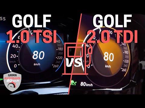 FUEL CONSUMPTION TEST ⛽ VW Golf 8 1.0 TSI vs 2.0 TDI