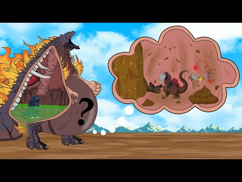 GODZILLA EARTH vs The Battle Against Digestive System - FUNNY | Godzilla & KONG BABY CARTOON MOVIES
