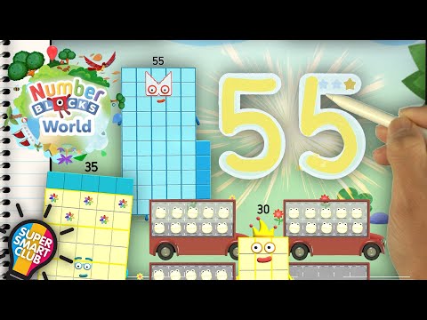 Write & meet big Numberblocks 30, 40, 35, 55 & more
