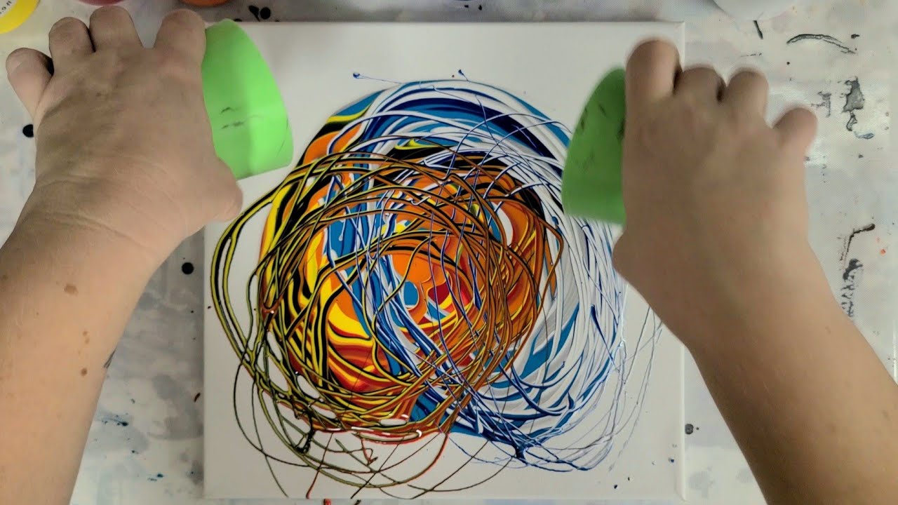 Split cup infinity pour acrylic pour