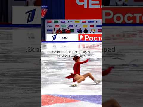 Her axel is perfect 💘 #figureskating #alexandratrusova #annashcherbakova #iceskating #olympics