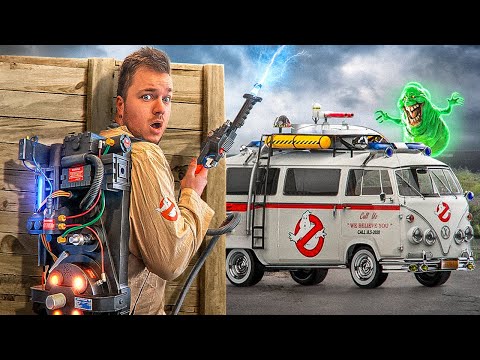 GhostBusters Box Fort Van! Capturing Scary Slime Monsters With Ghost Gadgets! (Ghostbusters Movie)
