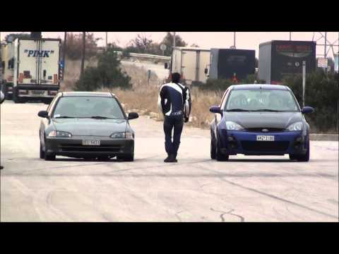 CIVIC TYPE-R VS ESCORT RS GT30 & FOCUS RS STOCK VS CIVIC B20 TUNED.wmv