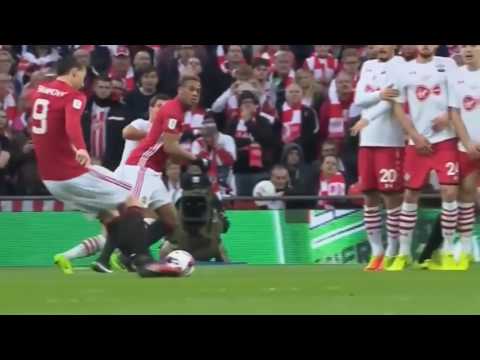 Zlatan Ibrahimovic Freekick Goal Manchester United vs Southampton 26 02 2017 EFL Cup Final HD