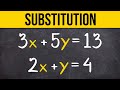 Learn to solve a system of equations using substitution