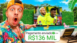 COMPREI um TELÃO de 136 MIL REAIS pra assistir A COPA DO MUNDO! 💸😱 *absurdo*