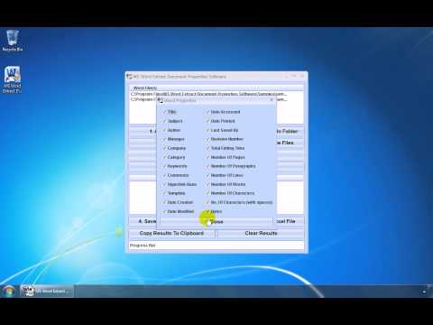 MS Word Extract Document Properties Software