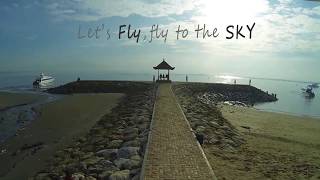 Aerial video Sanur Beach and Jimbaran Beach