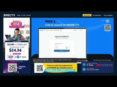 DirecTV Prepago De 0 Días En LH01-O-303 Decodificador HDMI 2025 