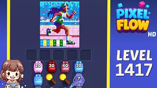 Pixel Flow Level 1417 Solution Walkthrough