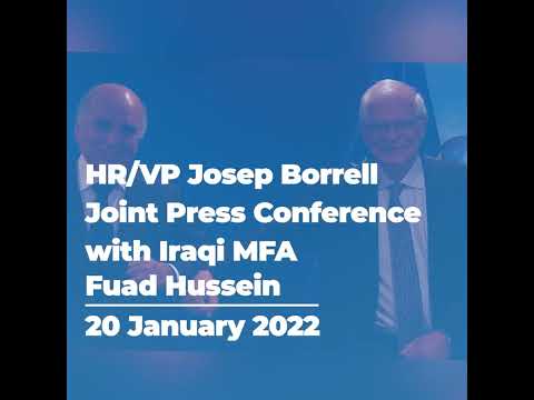 HR/VP Joint Press Conference with Iraqi MFA Fuad Hussein | 20/01/2022