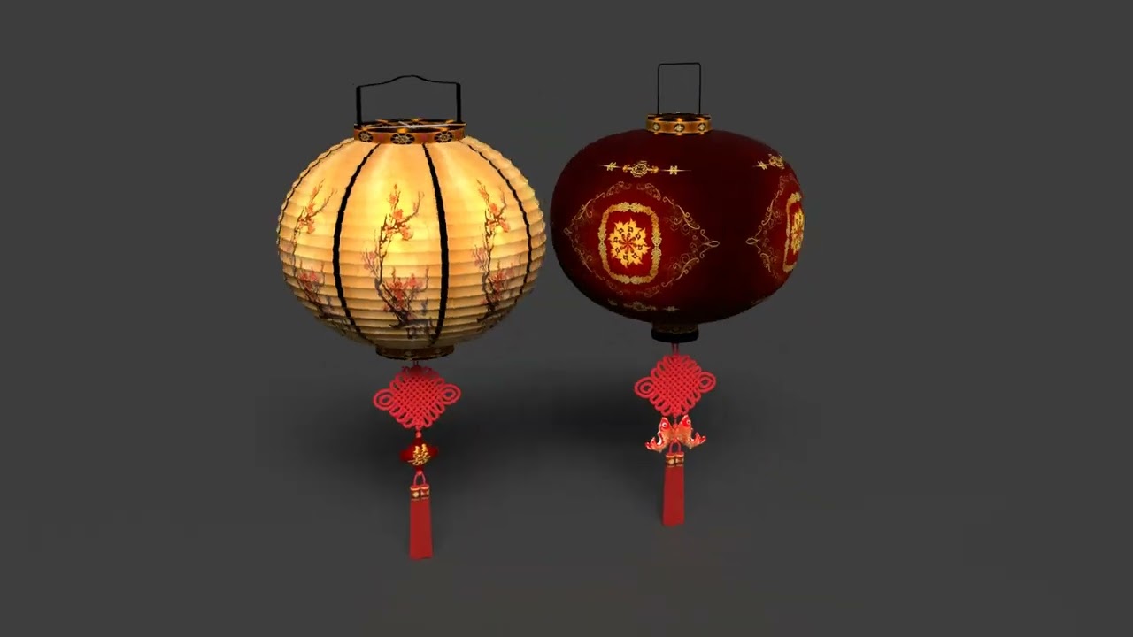 Chinese Red Lantern 3D Model