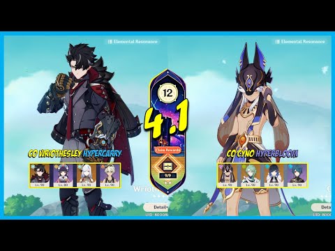 C0 Wriothesley HyperCarry & C0 Cyno HyperBloom Spiral Abyss Floor 12 | Genshin Impact 4.1